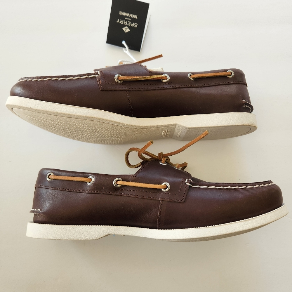 SPERRY Original Plushwave Boat Shoe Size 11 W Brown - Picture 8 of 16